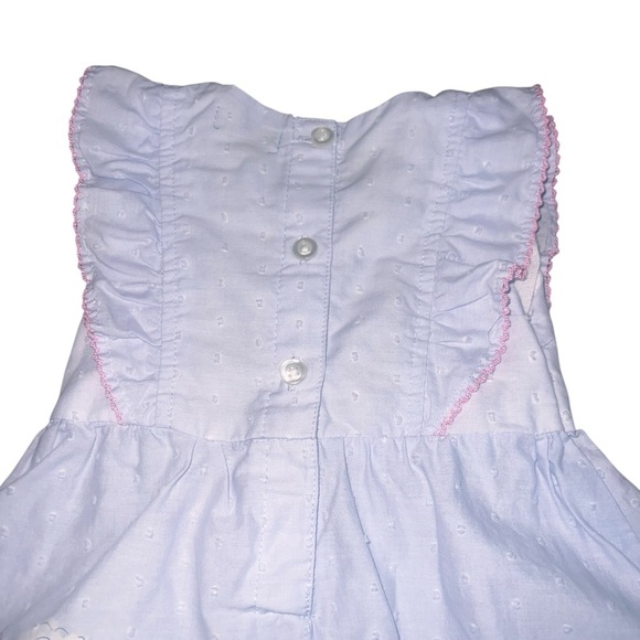 EUC Picapino Sleeveless Summer Mermaid Dress Cotton Blue Purple Girls 18 month - Picture 6 of 7